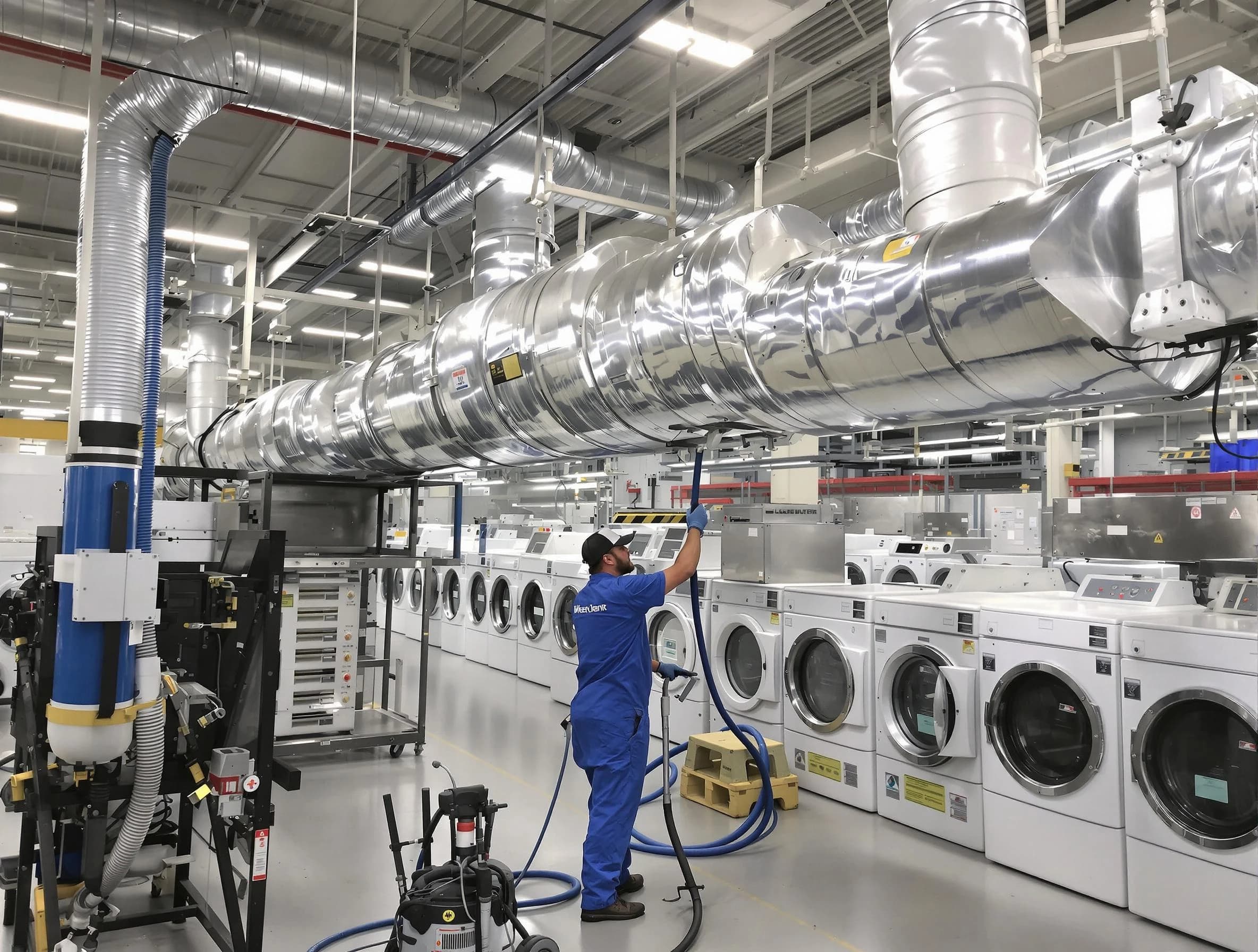 Hyrum Dryer Vent Cleaning team performing heavy-duty industrial dryer vent cleaning in Hyrum